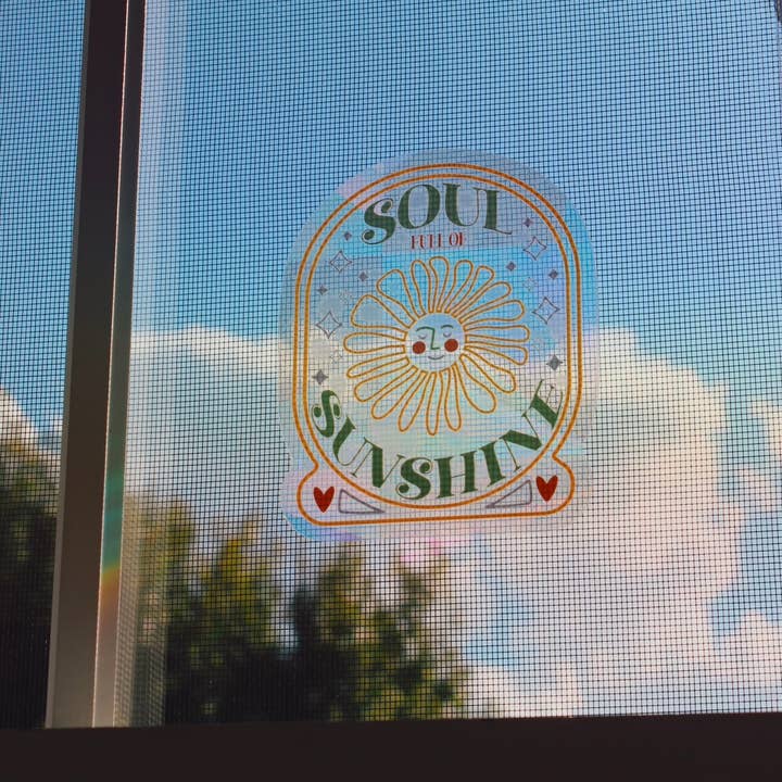 divine variety - Wholesale Suncatcher - soul full of sunshine suncatcher sticker2