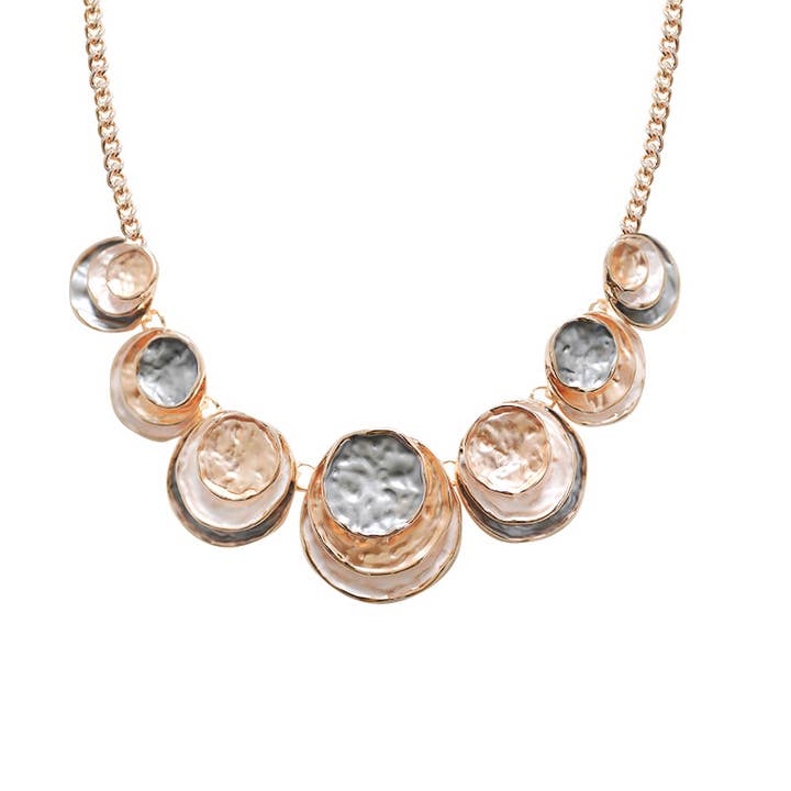 AMORINO SRL - Wholesale Bib Necklace - NECKLACE WITH ENAMELED DISCS IN THREE LAYERS4