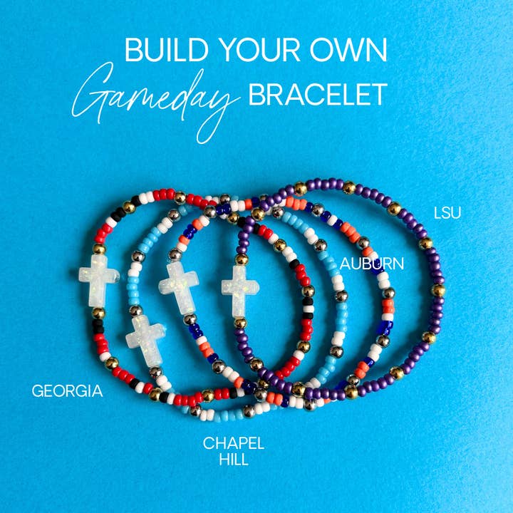 GAMEDAY CUSTOM SCHOOL BRACELET for wholesale by Holy Water Bracelet