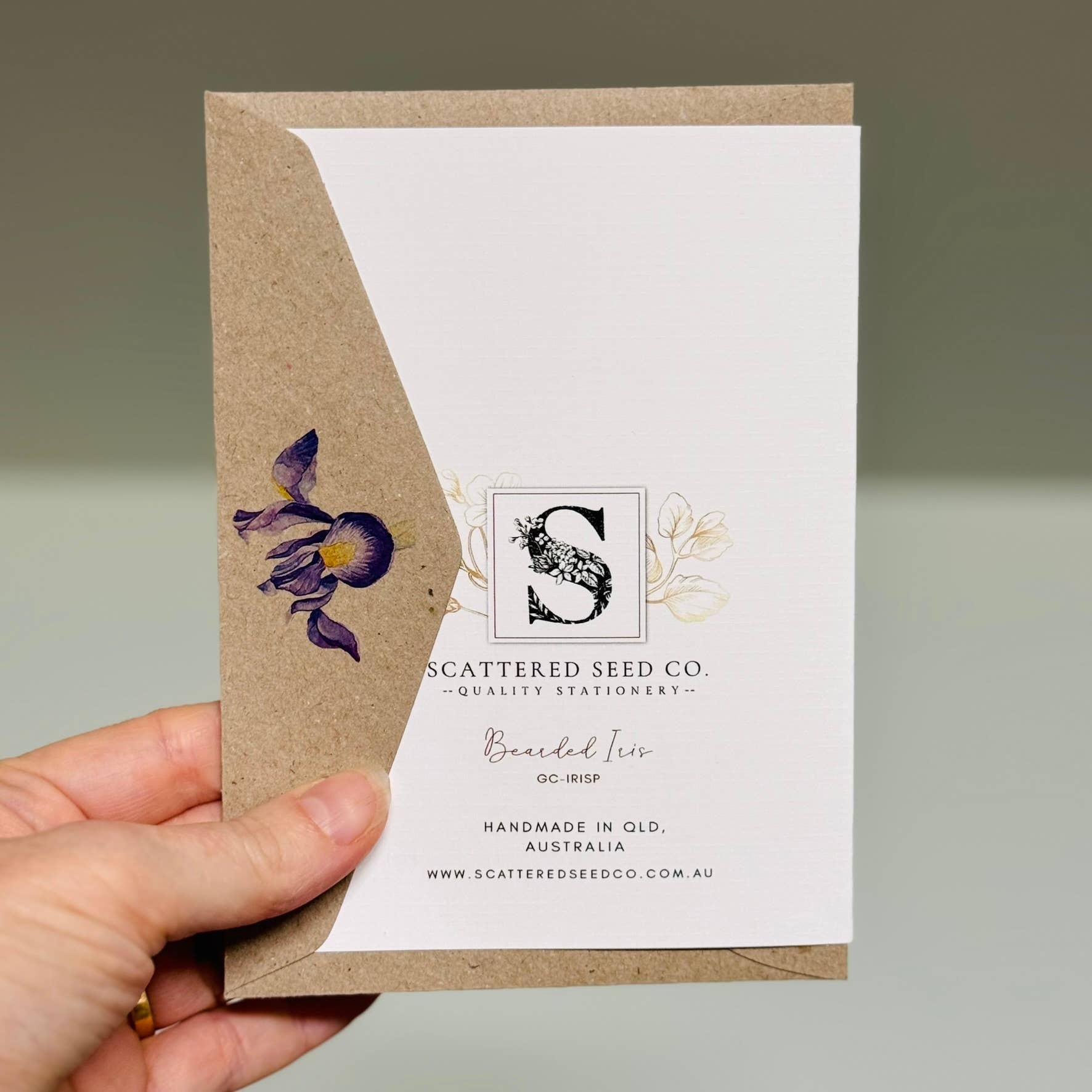 Scattered Seed Co - Wholesale Stationery/Notecard Set - IRIS greeting cards set of 4 Mini or Regular size9