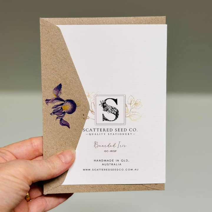 Scattered Seed Co - Wholesale Stationery/notecard set - IRIS greeting cards set of 4 Mini or Regular size9