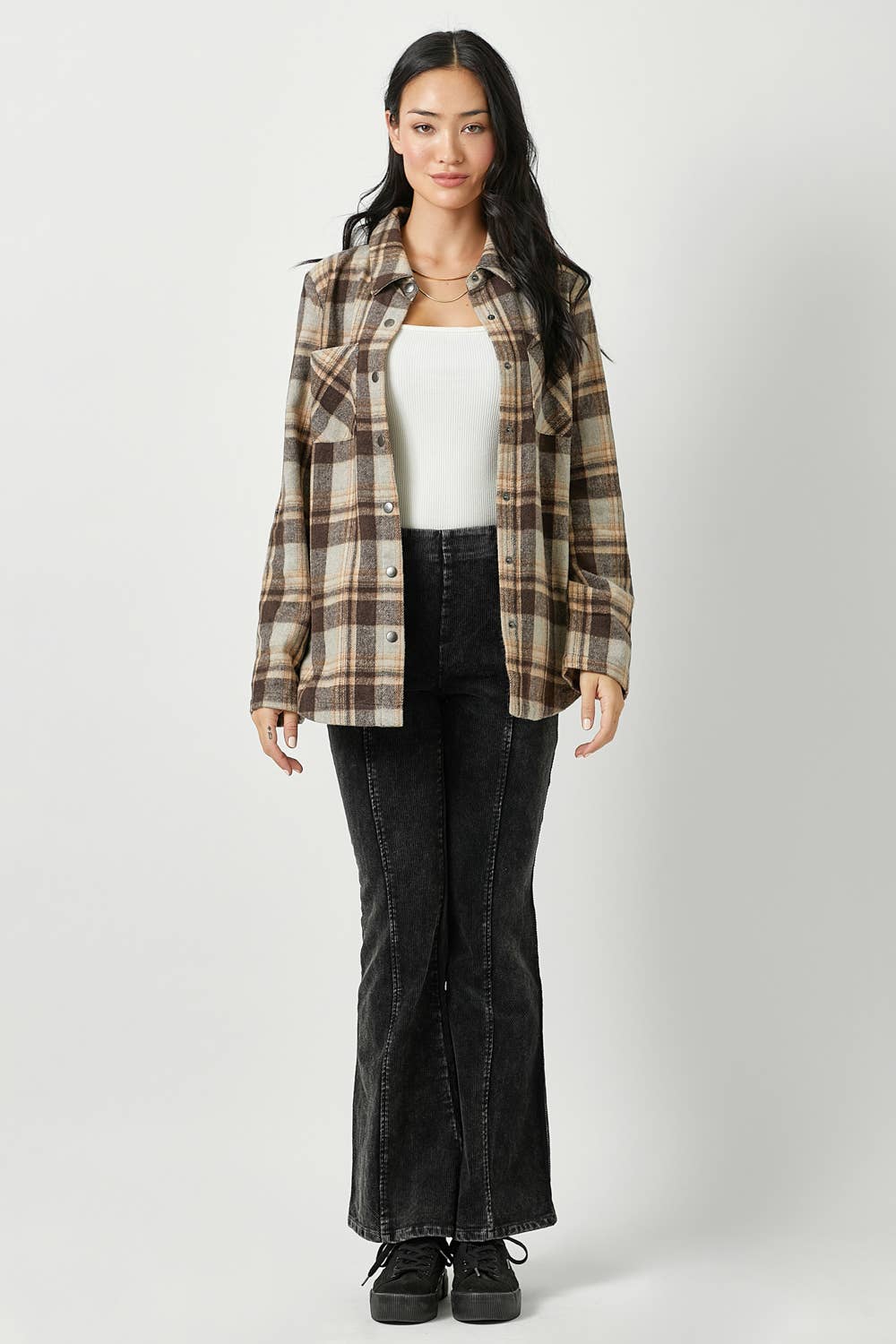 Mystree - Wholesale Shirt Jacket/Shacket - Women's - 60406 Plaid Shacket 28