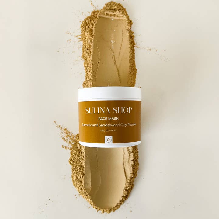 Turmeric & Sandalwood Clay Powder Face Mask for wholesale by Sulina Shop