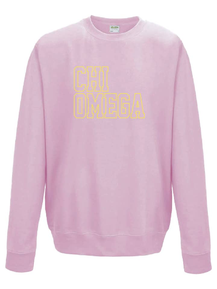 Swag - Wholesale Graphic Sweatshirt - Women's - Chi Omega Block Crewneck3