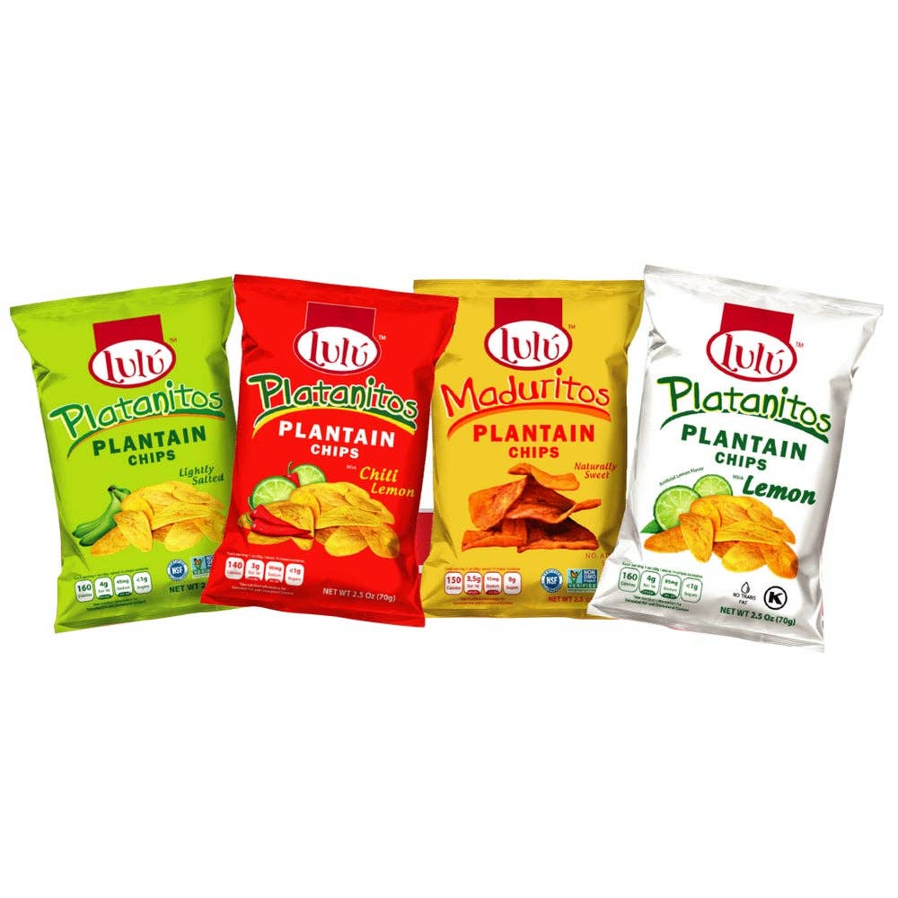 Swift Trade Group LLC – wholesale Crisps – Lulu Plantain Chips, Variety Pack, 2.5 oz, 30 ct1