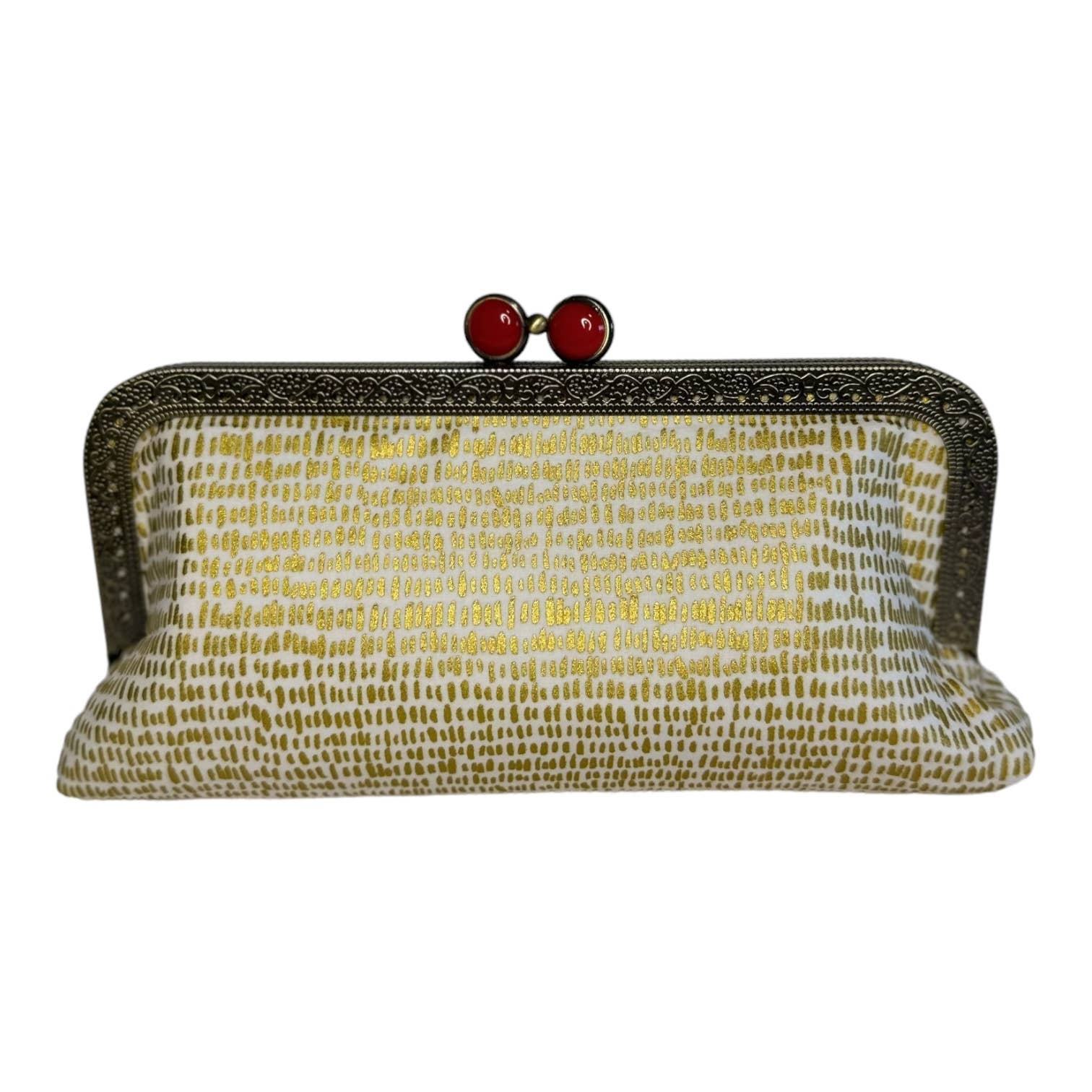 Kiki & Syds – Großhandel Umhängetasche - Damen – Kiki & Syds Handytasche, metallisch, goldfarben auf cremefarben0