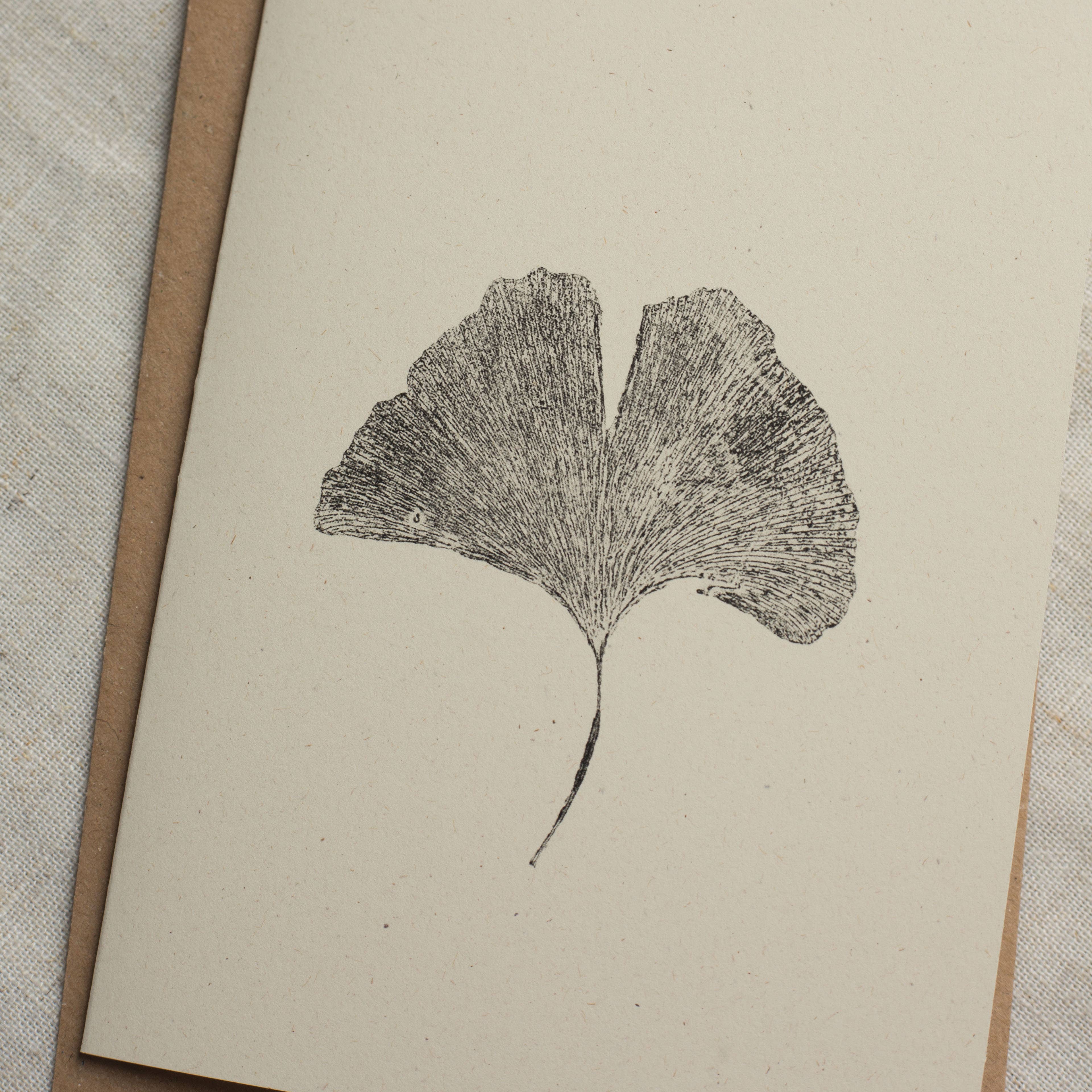 Alicia Breakspear – wholesale Everyday greeting card – Ginkgo Leaf Greeting Card A6 Recycled Card 5