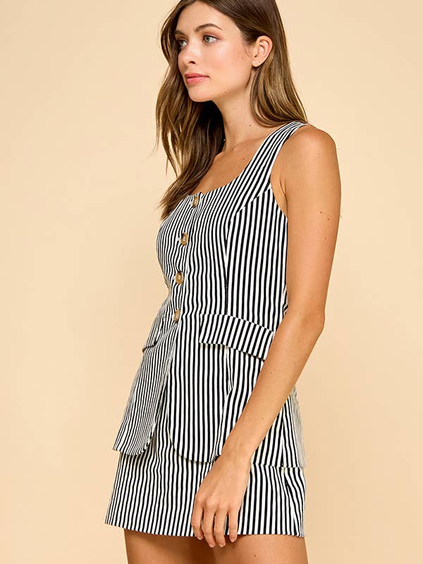 BABY PINK - Wholesale Romper - Women's - Round Neckline sleeveless Romper15