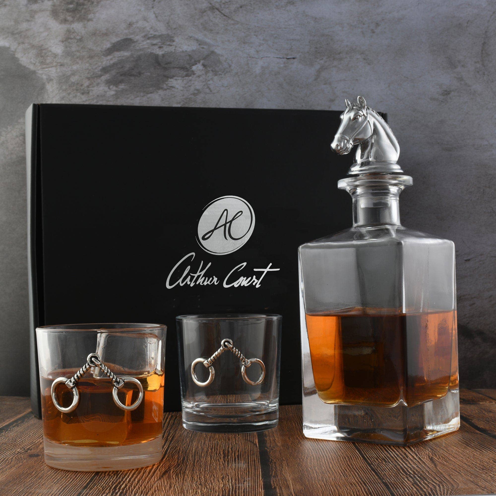 Arthur Court - Wholesale Decanter - Equestrian Decanter Set with Glasses6