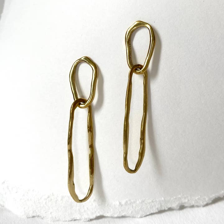 Boucles d'oreilles goutte de rosée pour la vente par Goldeluxe Jewelry