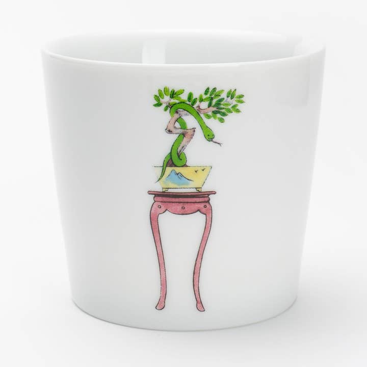 TAZZA SOLO COLORATA - ALBERO CON SERPENTE (Bonsai Animal) per la vendita all'ingrosso da parte di lilibo