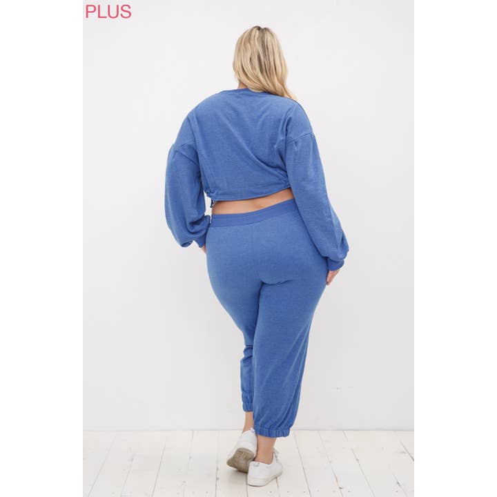 Sweet Generis - Wholesale Lounge Sweatpants/jogging bottoms – Women's - PLUS CROPPED FRENCH TERRY JOGGER SWEATPANTS19