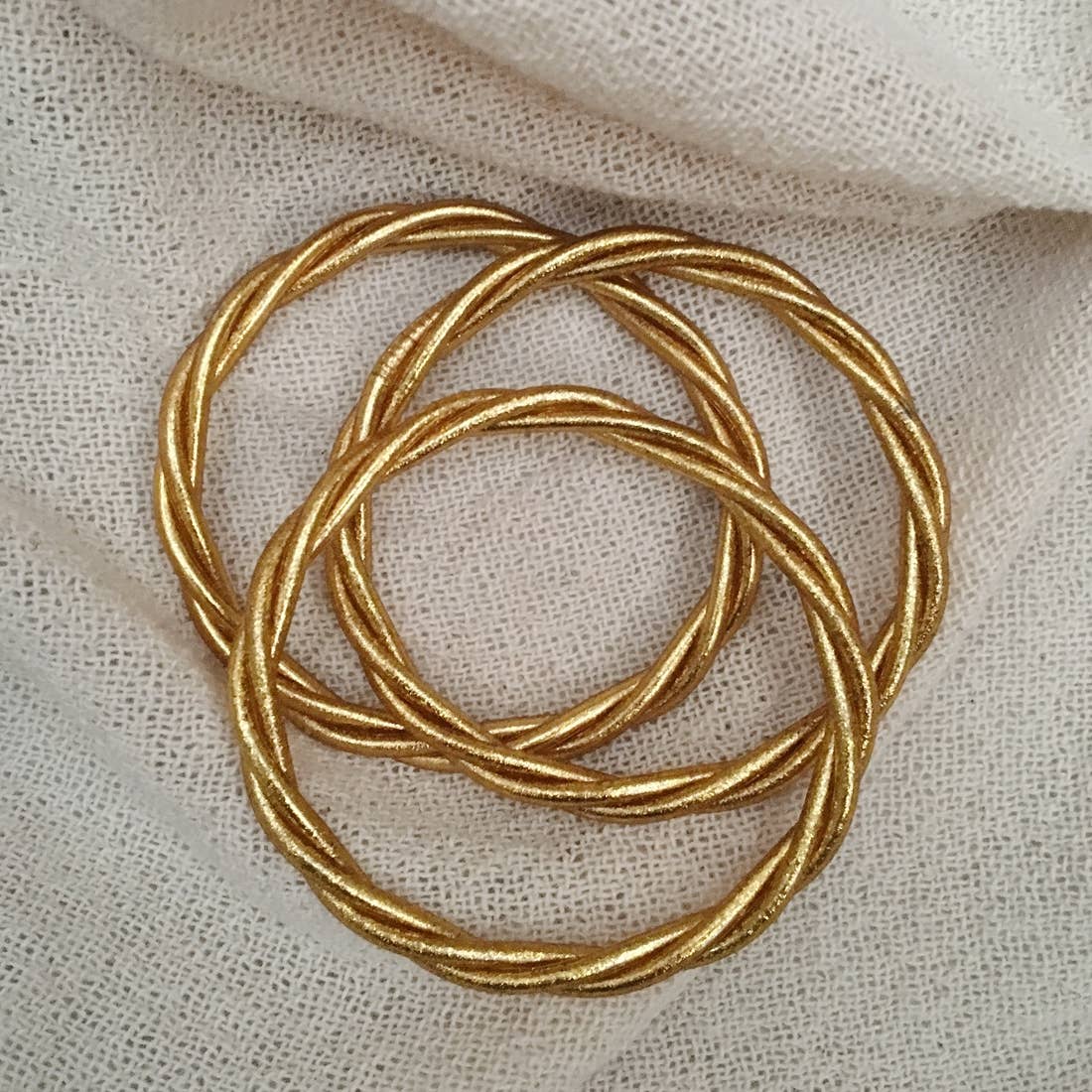 BAAN - Wholesale Bangle Bracelet - Official Brand - Thick gold twisted buddhist bracelet2