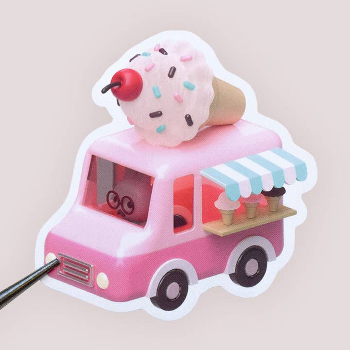 Canofdanchan Shop - Wholesale Sticker - Ice Cream Truck Bunny Vinyl Sticker0