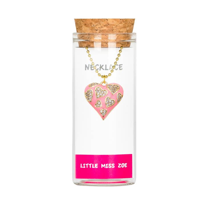 Collana Incantevole con Cuore Scintillante in una Bottiglia per la vendita all'ingrosso da parte di Little Miss Zoe