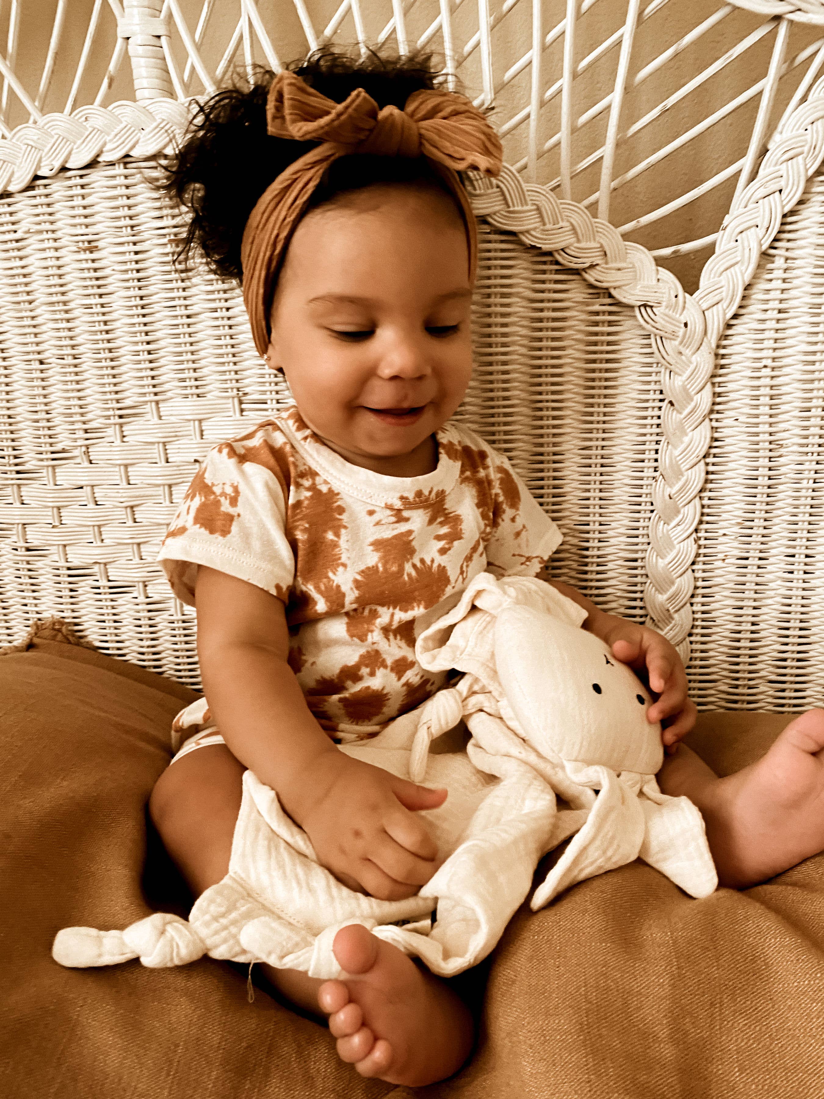 Ali+Oli - Wholesale Security/Cuddle Blanket - Baby - Cuddle Security Blanket Soft Muslin Cotton - Bunny (Natural)3