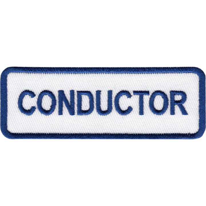 Patch - Jernbanetog Uniform Navneskilt - "Konduktør" for engroshandel hos Square Deal Recordings & Supplies