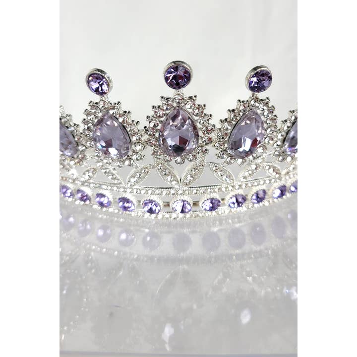 Chicas - Wholesale Tiara - Women's - One Size Fits All Metal Tiara With Jewel Rhinestones HT879-44