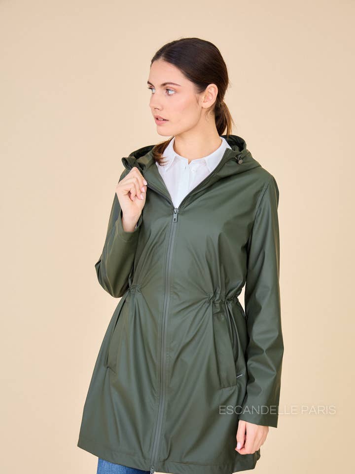 Escandelle Paris - Wholesale Parka - Women's - Mid-length parka with elastic0