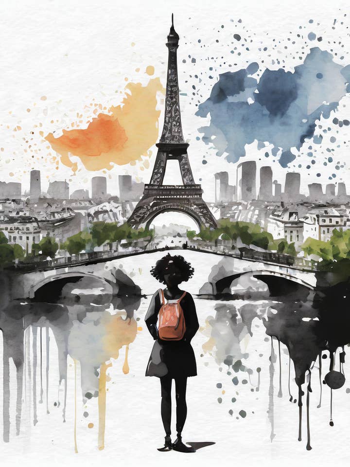 Biglietto di auguri BG Traveler L'Goutte d'Or Fine Art per la vendita all'ingrosso da parte di Blacartistry