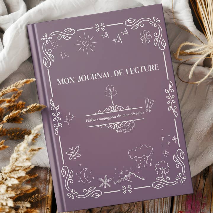 2-Year Reading Journal, Hardcover Notebook, Purple for wholesale by MaisonLulu.Fr