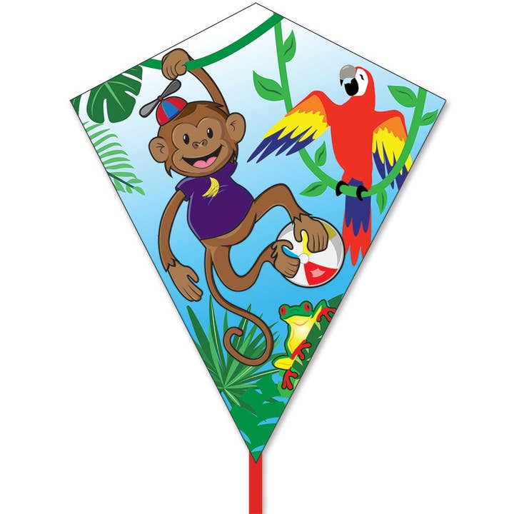 25 In. Diamond - Monkey Kite for wholesale by Premier Kites & Designs