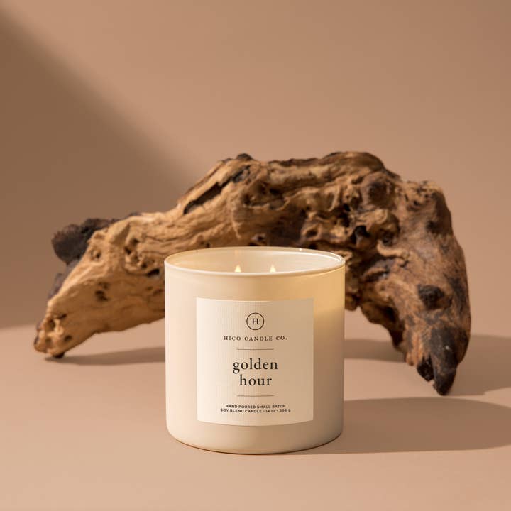 Hico Candle Co. - Wholesale Jar/Filled Candle - Golden Hour - 14oz. Candle
