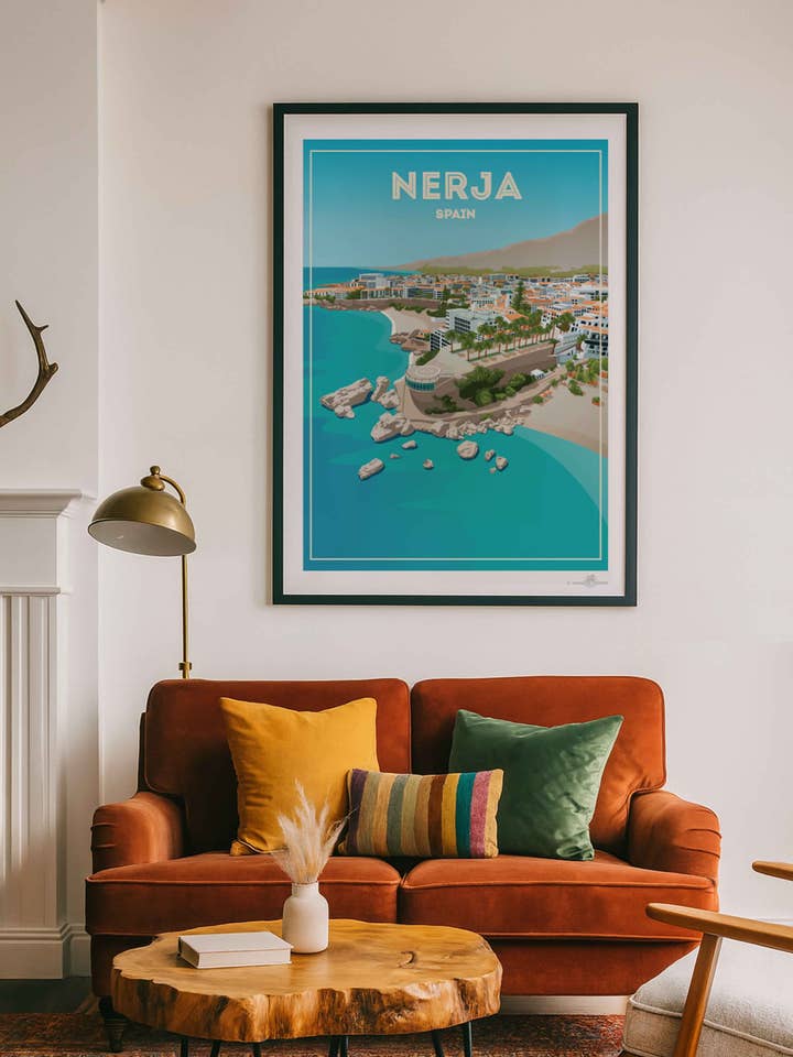 Nerja Spain Travel Poster Print for wholesale by Paradise Posters