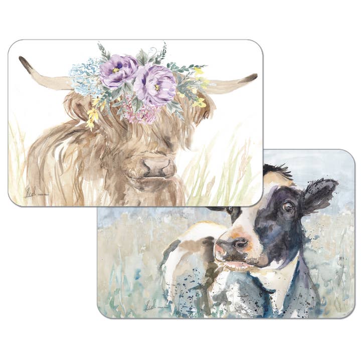 CounterArt/Highland Home/Thirstystone/CoasterStone - Wholesale Placemat - "Home On The Range" Reversible Rectangular Plastic Placemat