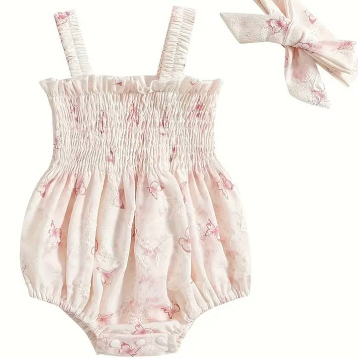 Butterfly Romper w/ Bow for wholesale by WinAri