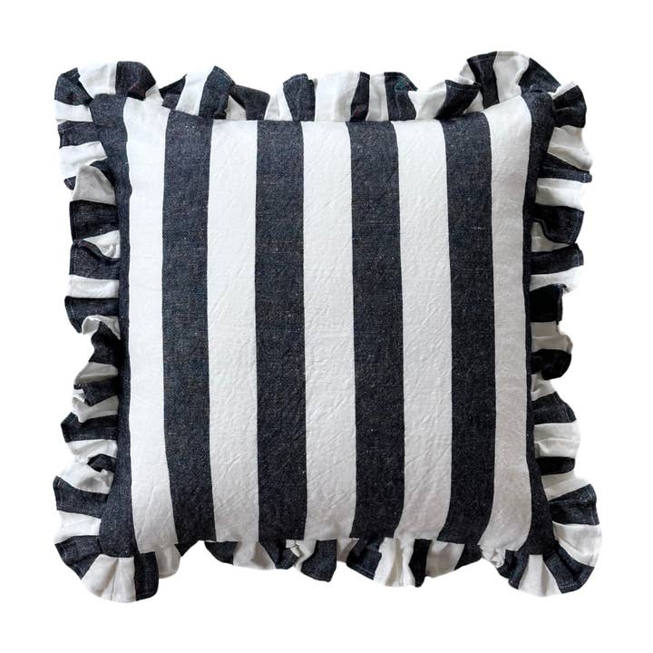 Porter Lane Home - Wholesale Throw pillow cover - Ruffled Cabana Stripe Pillow Cover Collection6