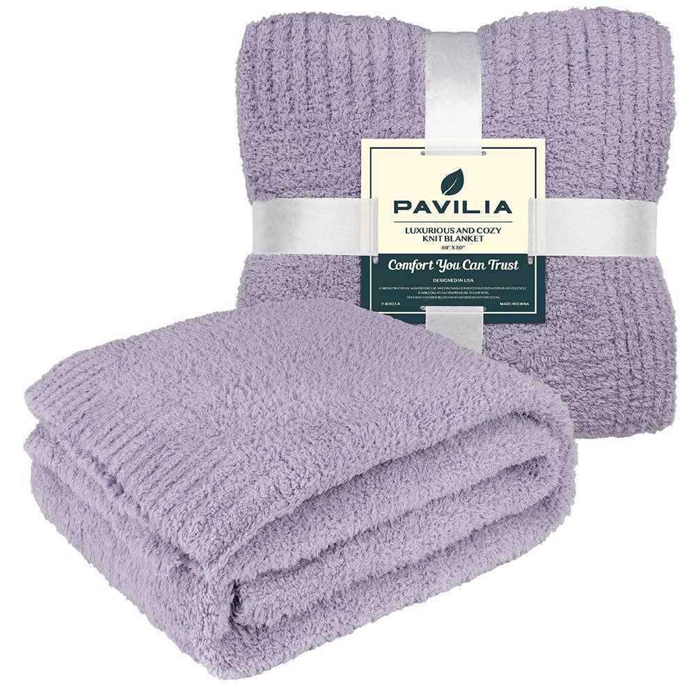 Pavilia – wholesale Throw blanket – Buttery Soft Fluffy Knit Blanket48