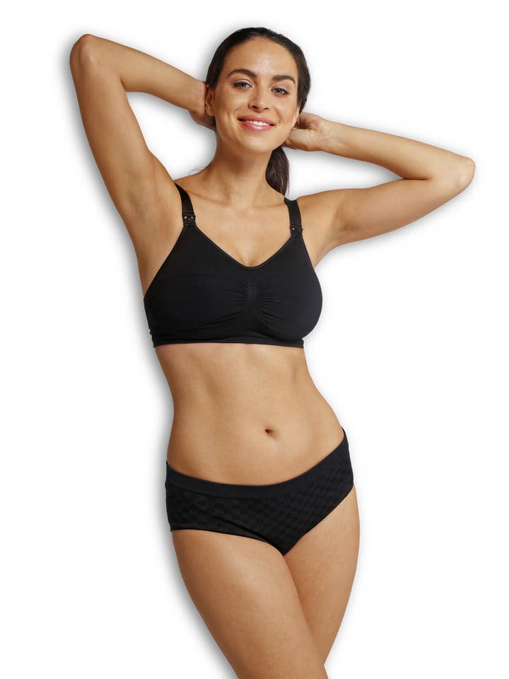 Carriwell – Großhandel Still-BH – Schwangerschafts- & Stillmode – Gepolsterter Schwangerschafts- und Still-BH (Schwarz)4