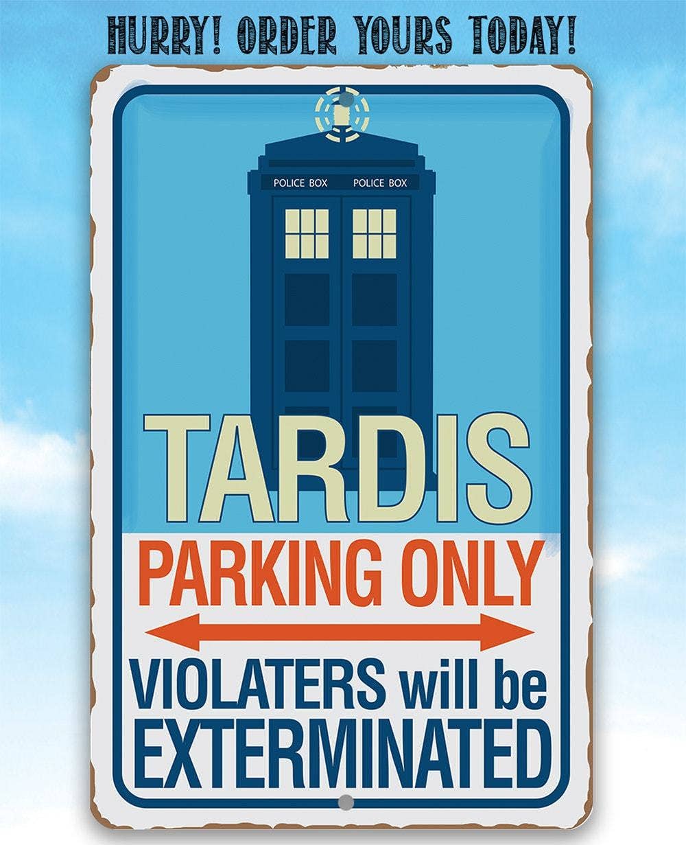 Lone Star Art Metal Signs - Wholesale Sign - Garage Sign | Tardis Parking Only2