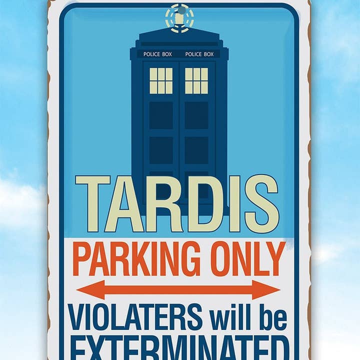 Lone Star Art Metal Signs - Wholesale Sign - Garage Sign | Tardis Parking Only2