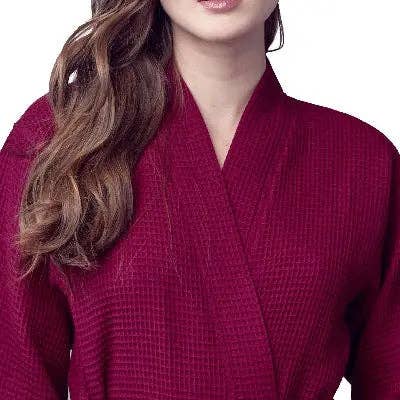 Lotus Linen - Wholesale Robe - Women's - Lightweight Cotton Waffle Robe for Women- SPA Bathrobe46
