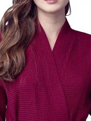Lotus Linen - Wholesale Robe - Women's - Lightweight Cotton Waffle Robe for Women- SPA Bathrobe46