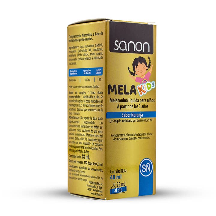 SANON Melakids mélatonine liquide pour enfants pour la vente par Pridahofarma