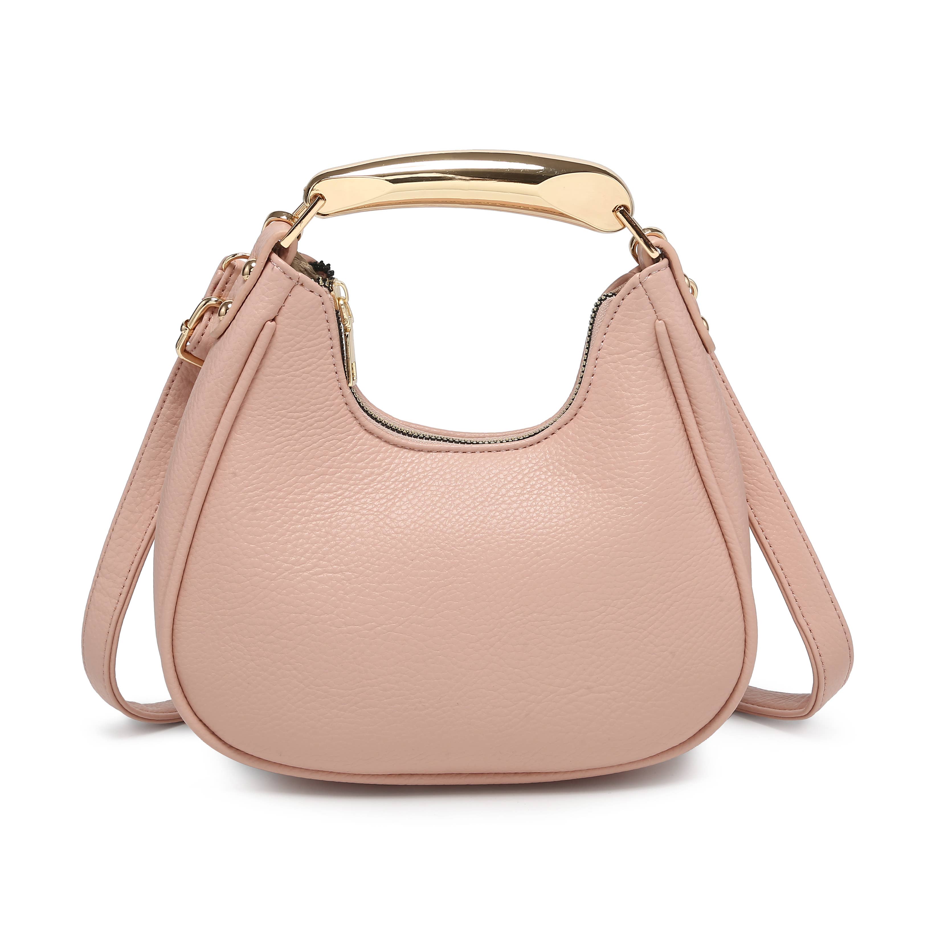 Papaya Fashion Ltd – wholesale Top handle bag – women's – B23052-Top Zip Closure Metal Handle Grab Bag7