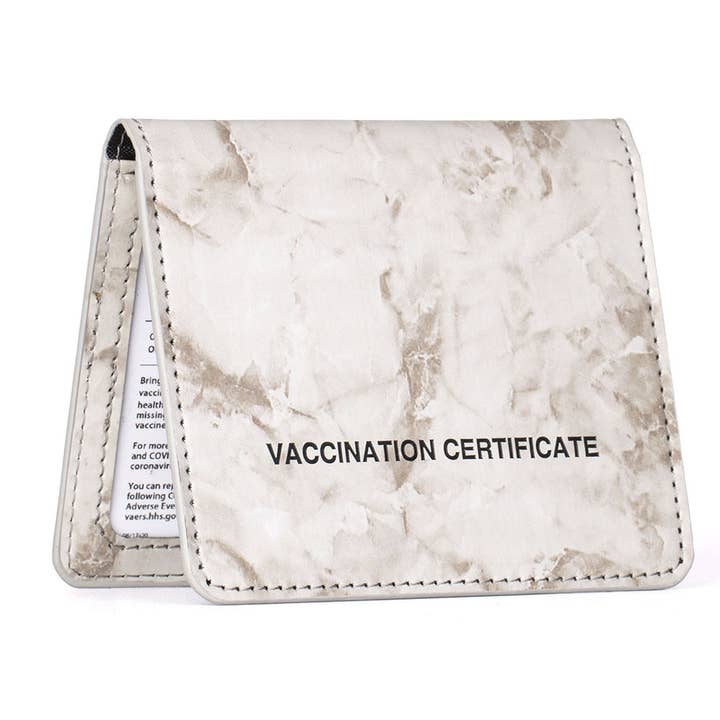 Ole - Wholesale Card Holder - Women's - Marbling Vaccine Card Holder HB159034