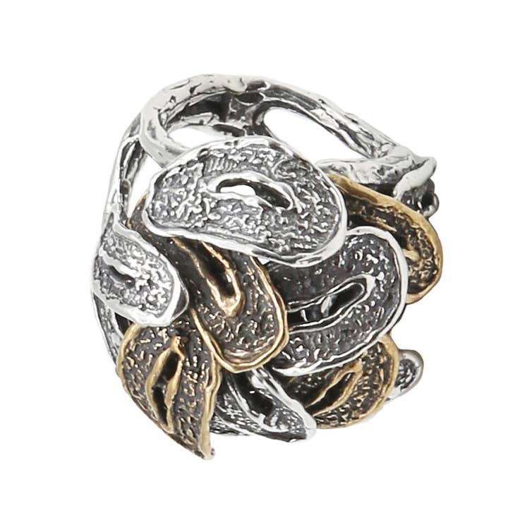 Mandile Gioielli – wholesale Cocktail/Statement Ring – 925 silver- och bronsring (AR118)