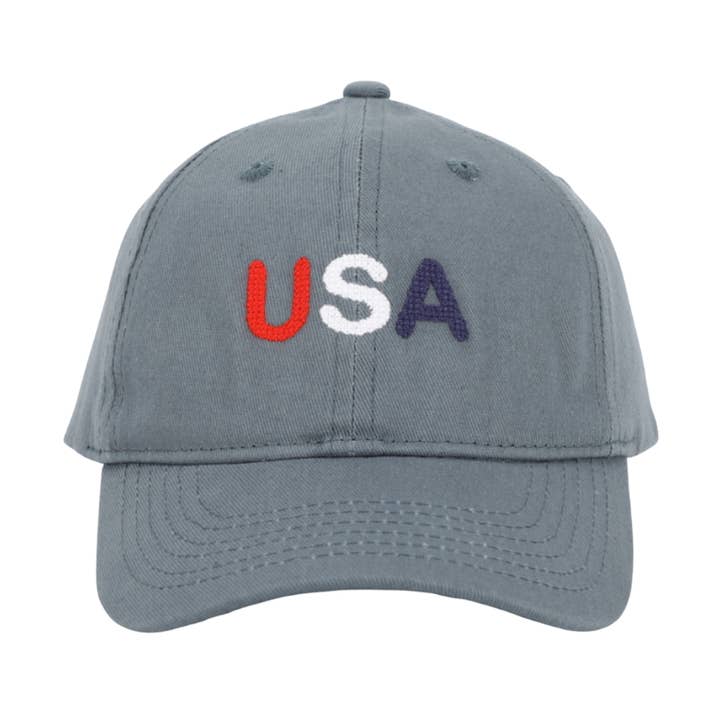 USA Kids Hat with Needlepoint Embroidery for wholesale by Little Kideauxs