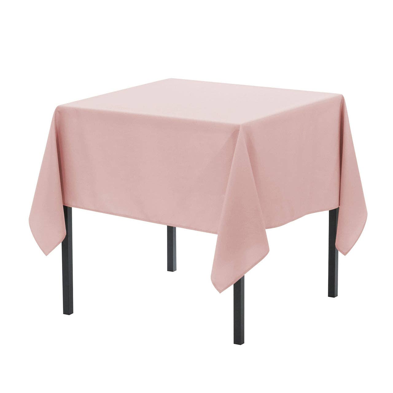 YOUR CHAIR COVERS - Wholesale Tablecloth - 90 x 90 Inch Square Polyester Tablecloth Blush0