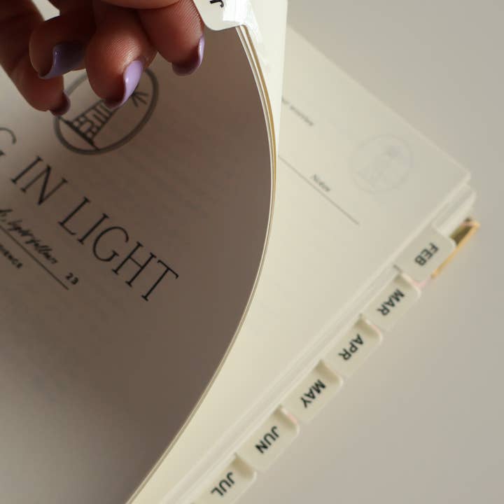 Living In Light - Wholesale Planner - Premium Leather Spiral Planner - Undated Modern Christian Planner w/Bible Study, Goal Setting, Prayer Requests, Finance Budget Tracker & More | Mint & Blush Pink Leather with Gold Spiral3