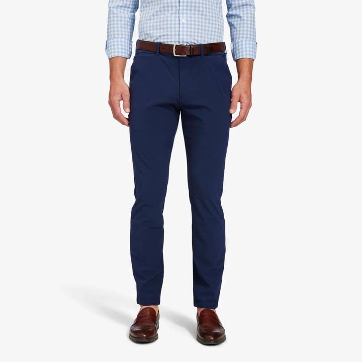 Helmsman Chino Pant - Navy Solid for wholesale by Mizzen+Main