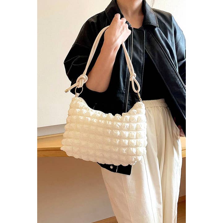 42POPS - Wholesale Shoulder Bag - Women's - ,,,...SI-26670 Cloud Puffy Pleated Crossbody Shoulder Bag