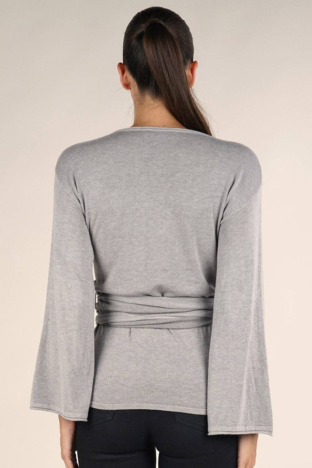 Lovestitch - Vente Pull en maille – femme - Pull à manches évasées Dressy Wrap11