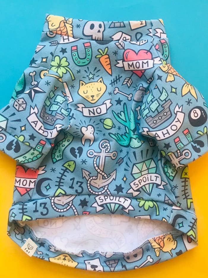 Tattoo Doodle Dog Shirt for wholesale by Fox Named Todd