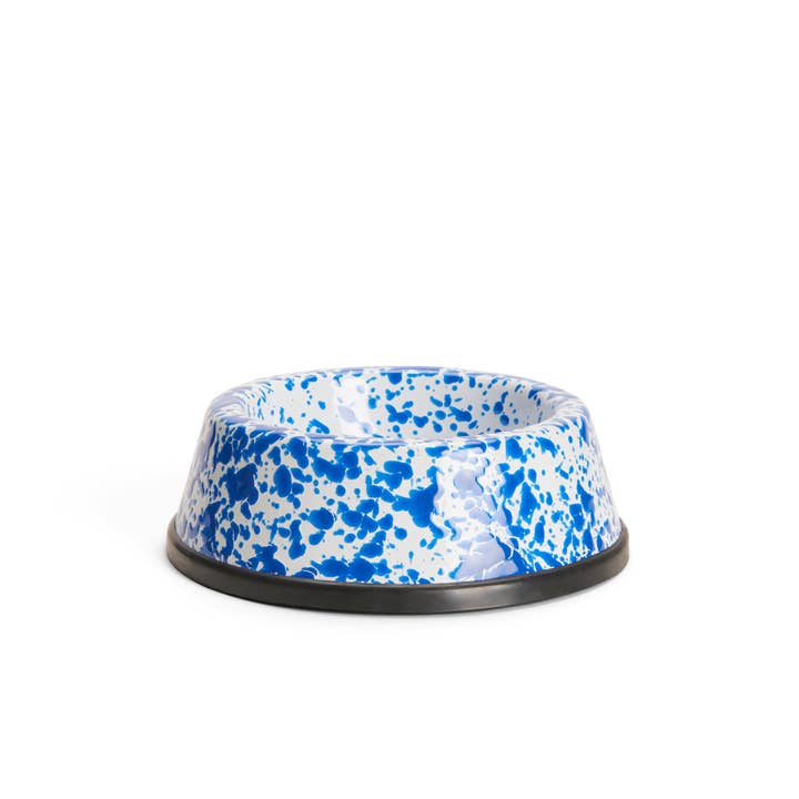 Crow Canyon Home - Wholesale Pet Bowl - Cat/Dog - Splatter Enamelware Small Pet Bowl