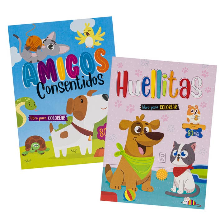 80-siders spansk kæledyrs-male-bog - 2 varianter for engroshandel hos Deluxe Import Trading